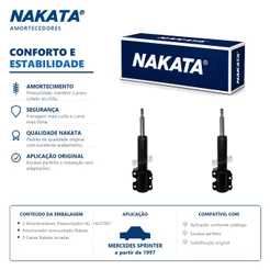 PAR Amortecedor Dianteiro Mercedes Sprinter 308 310 311 312 313 1997 a 22012 Nakata HG37001