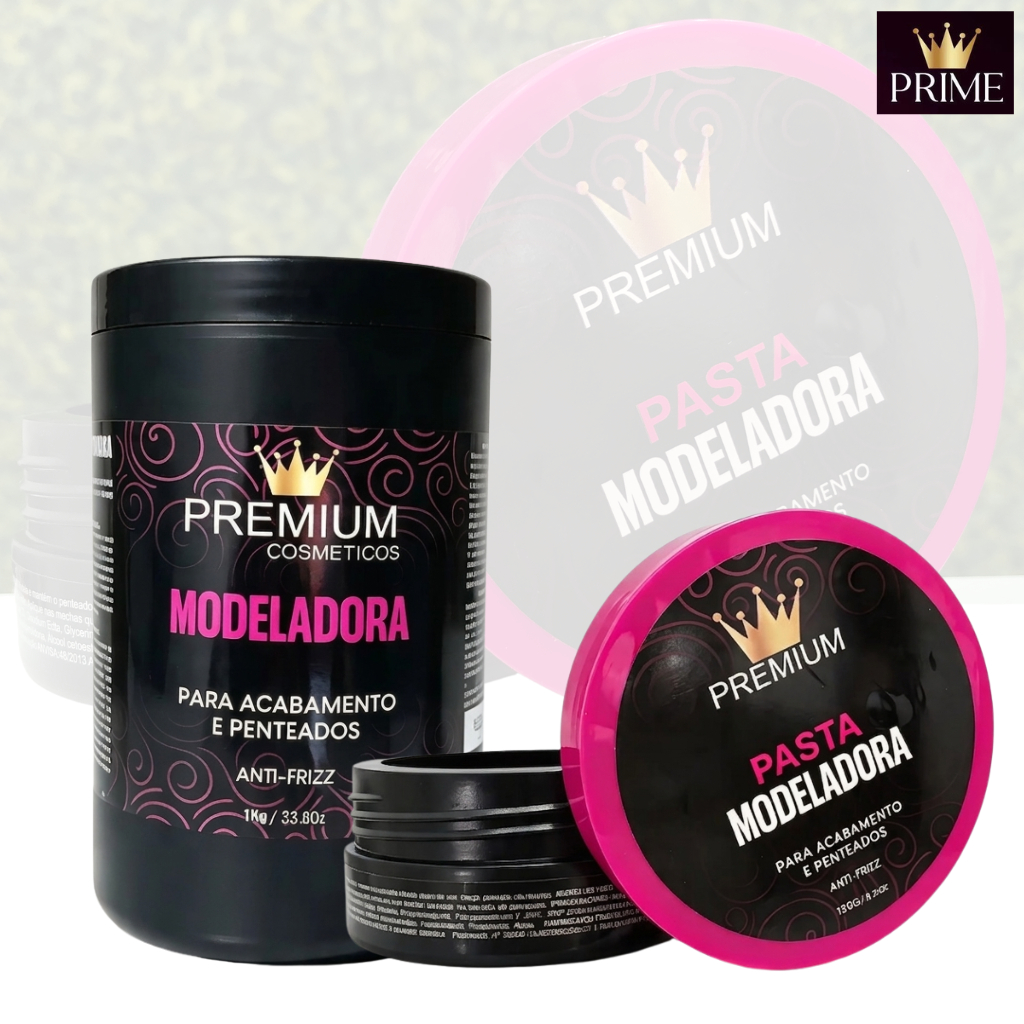 Pasta Modeladora Premium 150gr/500gr/1Kg Transparente Alinha e define Seu Penteado Com Efeito Seco