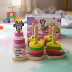 Aramado Brinquedo Divertido Para Desenvolvimento Infantil Cores Formas Mickey Minnie Disney