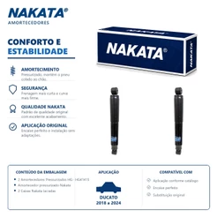 PAR Amortecedor Traseiro Ducato 2018 a 2024 Nakata HG41415