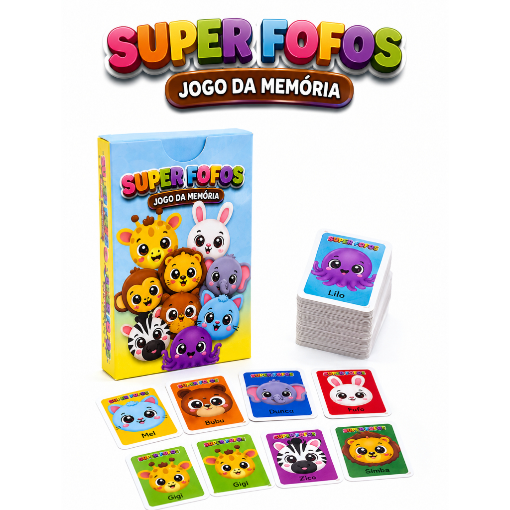 10 Jogo da Memória Super Fofos Lembrancinha Dia das Criança Didático