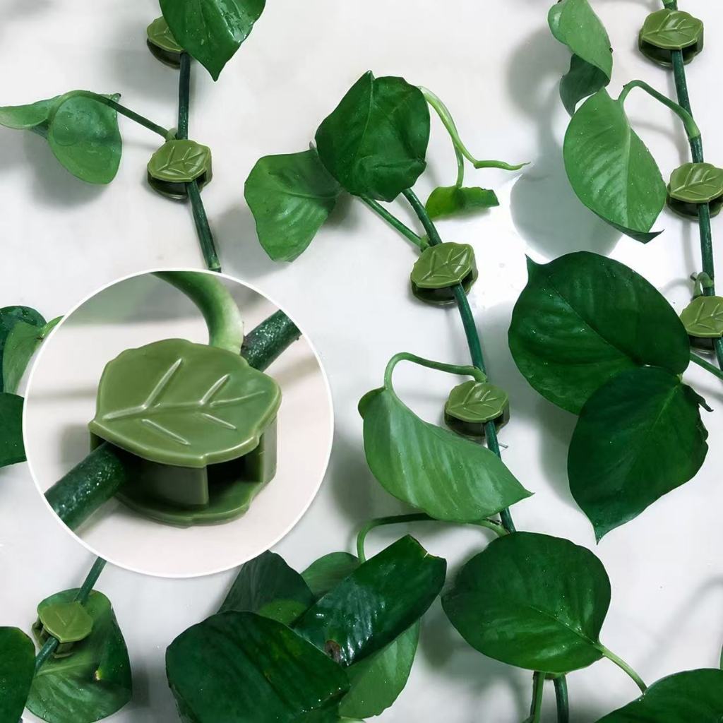 Presilha Adesiva Formato de Folha para Plantas Fixador de Caules na Parede Organizador Verde — imagem 2 de 2