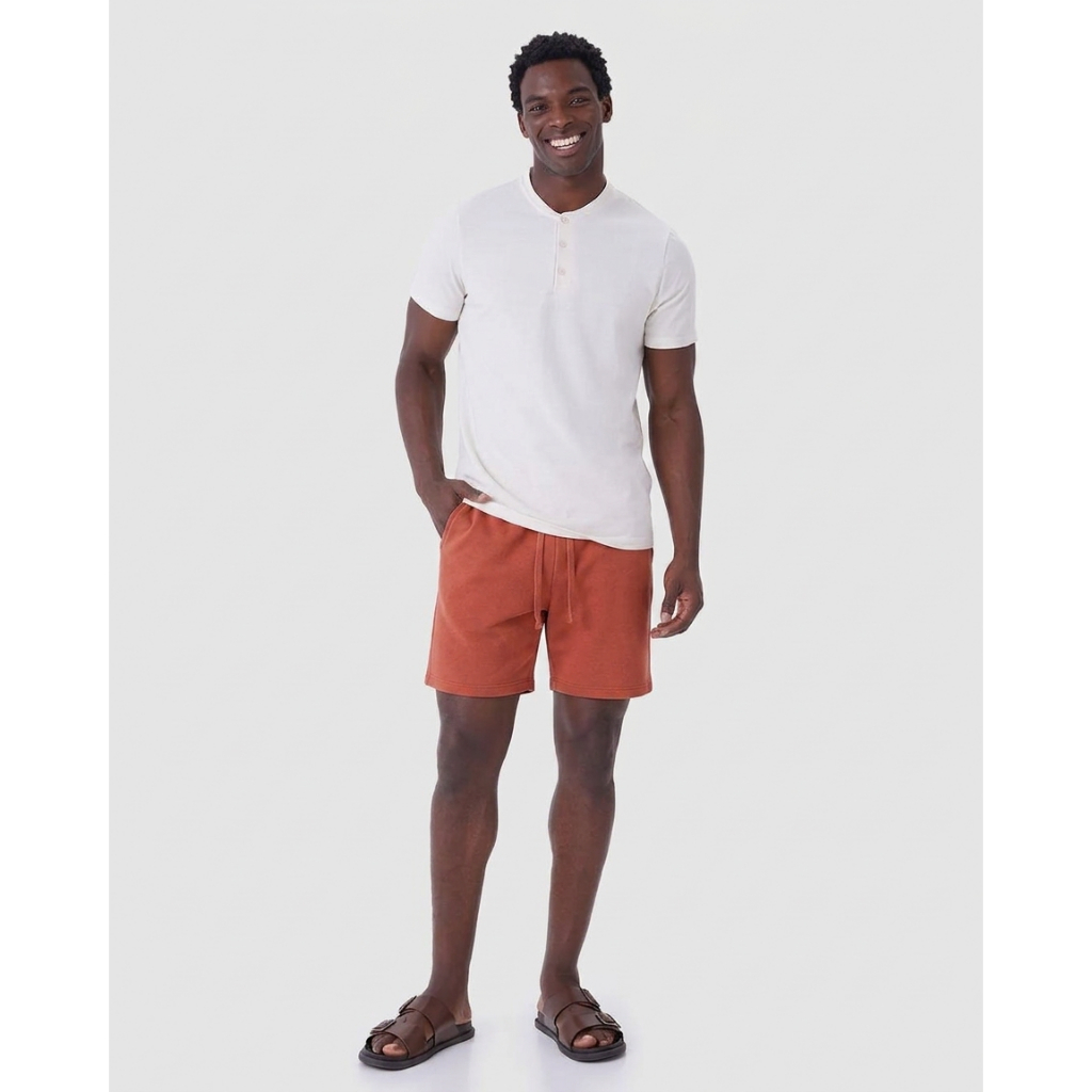Bermuda Masculina Slim Fit Bolso Faca Em Moletinho