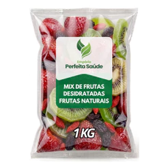 Mix de Frutas Secas Morango Desidratado, Kiwi Desidratado, Uva Passa, Gogiberry 1Kg