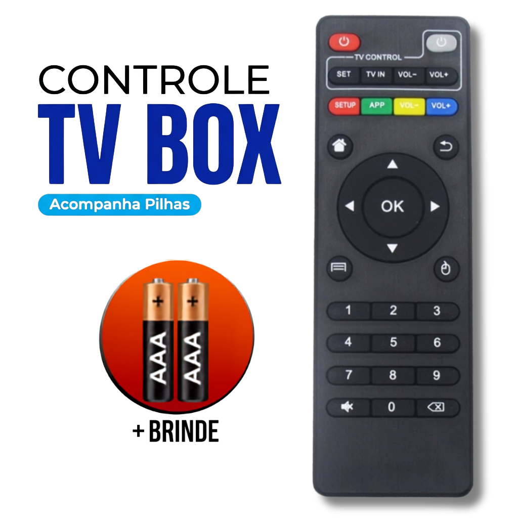 Controle Remoto para TV botões inteligentes Box Universal com Pilhas | Envio imediato
