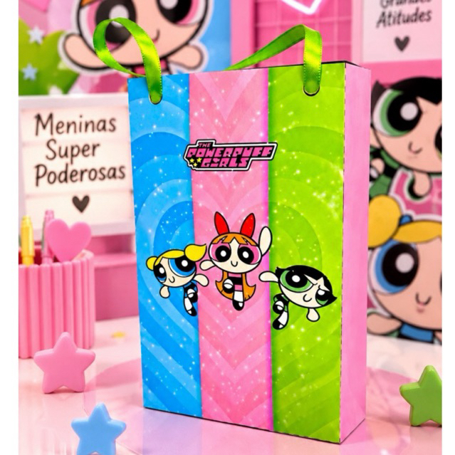 SACOLINHA P AS MENINAS SUPER PODEROSAS PERSONALIZADA/ Lembrancinha de festa/Aniversário
