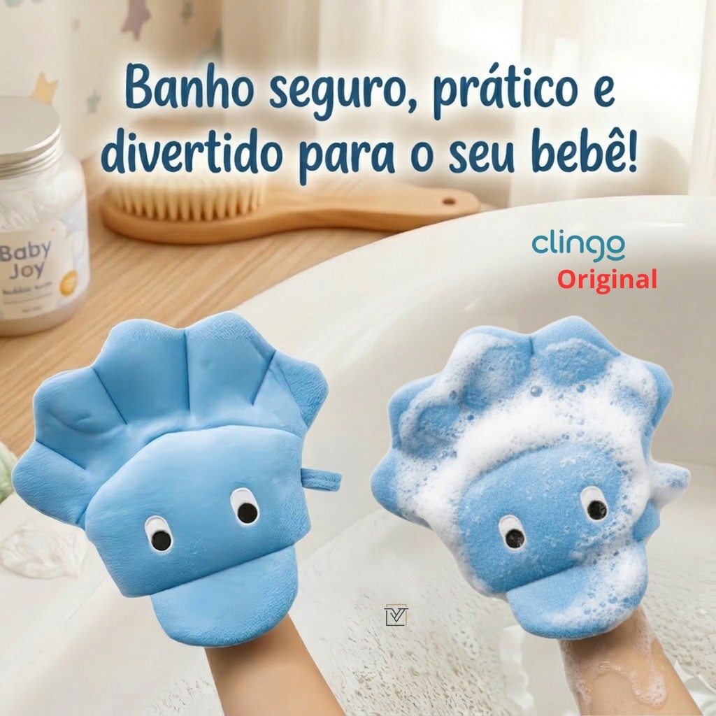 Esponja Para Banho Bebê Brinquedos Luva Polvo Clingo Macia Antialérgica Infantil 0m+