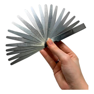 Calibre Folga Mecânico 0,05mm A1,00 Mm 20 Lâminas Regular Valvulas Moto Carro Profissional Original