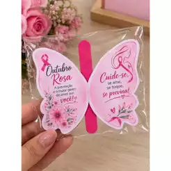 Lixa de Unha Personalizada + Mensagem de Prevenção Outubro Rosa