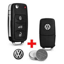 Kit Chave Canivete Vw G6 Gol Fox Golf Jetta Voyage + Bateria