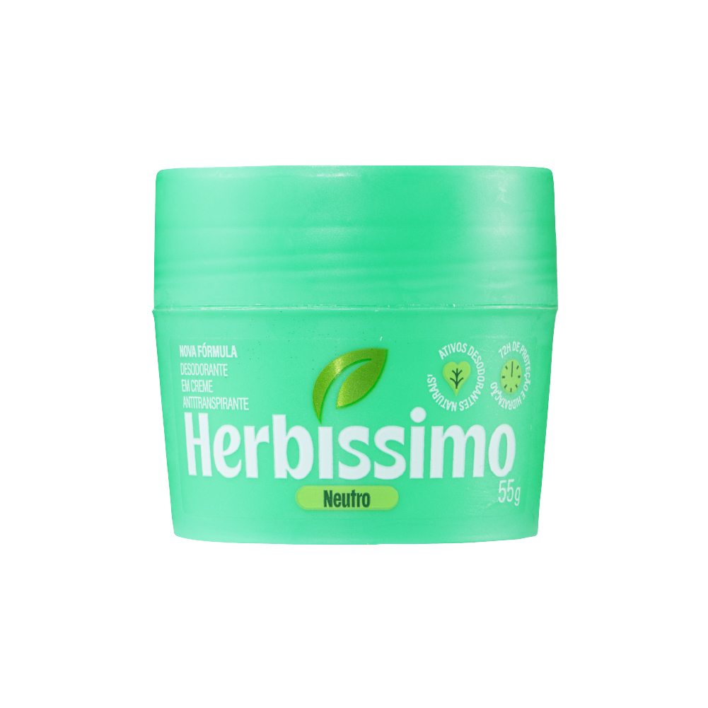 Desodorante Em Creme Antitranspirante Herbíssimo Neutro 55g