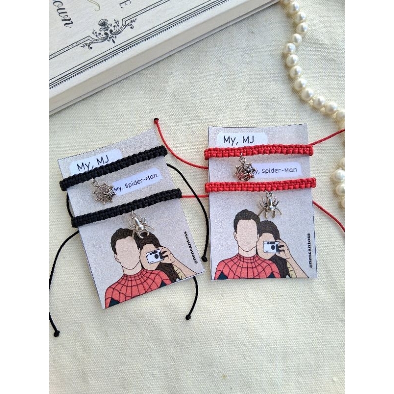 Conjunto de pulseira Homem aranha/ duo Spider man/ Homem Aranha e Mary Jane