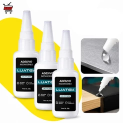 Kit Cola Instantânea LUATEK 20g Secagem Rápida Alta Aderência 3 ou 5 Unidades