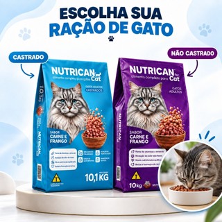 Ração Para Gato Adulto Castrado Frango e Carne