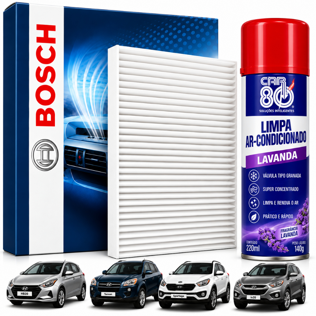Filtro Cabine Ar Condicionado HB20 HB20S HB20X IX35 Tucson Sportage Bosch