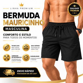 Shorts Tactel Elastano Masculino Mauricinho Praia Academia Treino e Dia a Dia - Secagem Rápida - ENVIO RÁPIDO