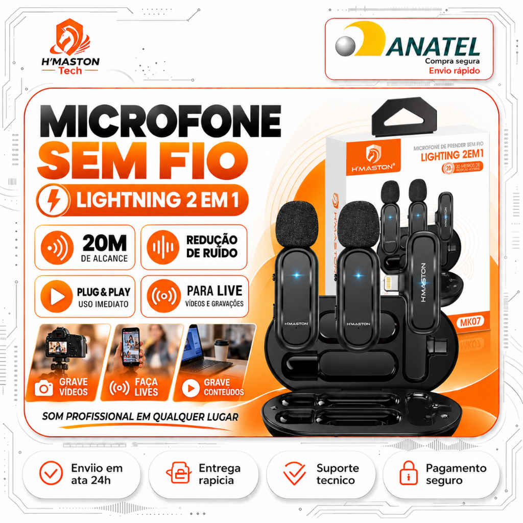 H'maston MK-07 Microfone Sem Fio Para Celular Microfone Sem Fio Lapela Microfone Sem Fio Microfone De Lapela Sem Fio