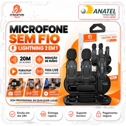 H'maston MK-07 Microfone Sem Fio Para Celular Microfone Sem Fio Lapela Microfone Sem Fio Microfone De Lapela Sem Fio