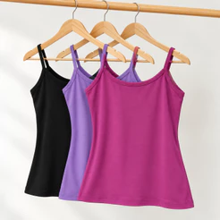 Kit 3 Unidades Blusinha Regata Alcinha Fina Basica Lisa