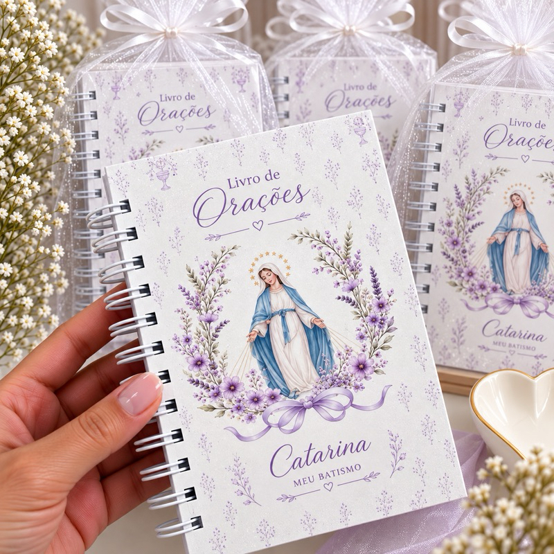 Livro de Orações Personalizados  lembrancinha de batizado Primeira Eucaristia Primeira Comunhão