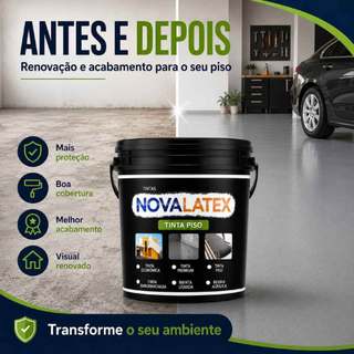 Tinta Piso 18Kg Premium Luxo Antimofo Lavável Cobertura Alto Rendimento Novalatex
