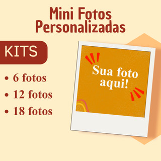 Mini Fotos Personalizadas Kit - Cabe na capinha do celular feita em Alta Qualidade