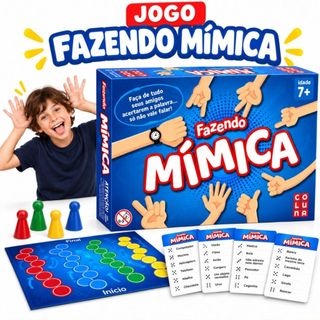 Jogo de Tabuleiro Fazendo Mimica Brincando De Mimica Diversão Adivinhação Brinquedo Educativo Crianças Família e Amigos