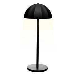 Luminária de Mesa LED 3 Tons USB Sombria 34cm Preta Plástico Recarregável Wolff Quarto Escritório Leitura Casa Pequeno