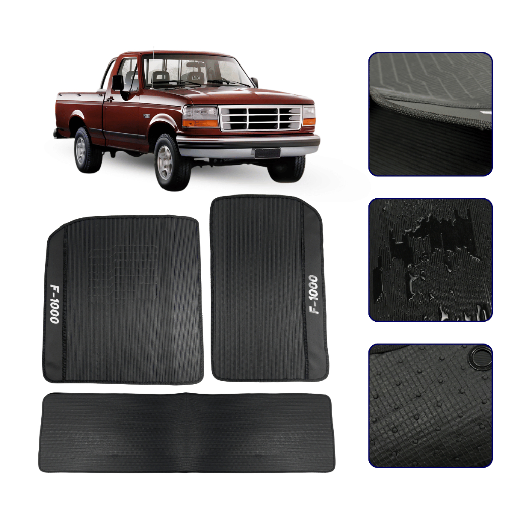 Tapete Emborrachado Para F-1000 Cabine Dupla 1979 a 1998 Kit Automotivo