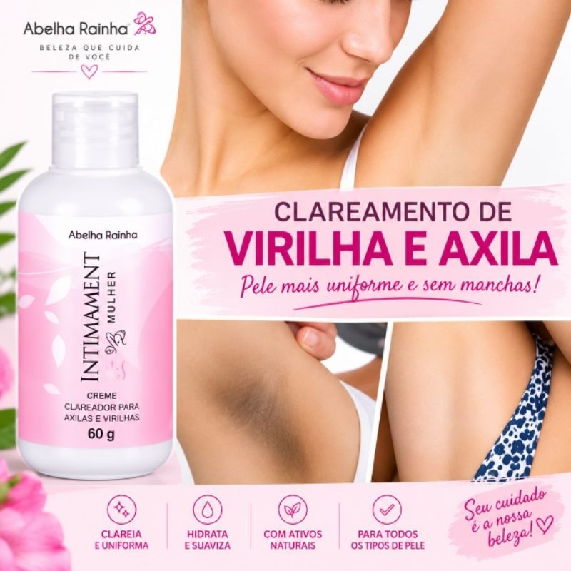 Creme Clareador para Axilas e Virilha - 60g Abelha Rainha