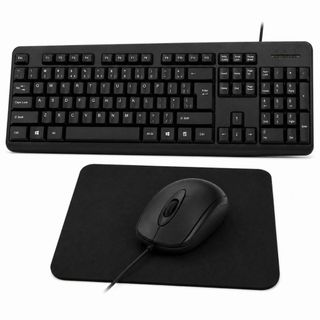 Kit com fio USB ABNT2 com mouse pad