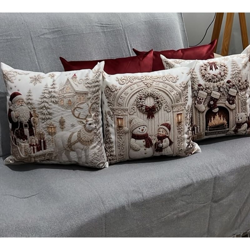 🌸 kit 5 capas de Almofadas Premium decorativas ou natalina (NÃO É BORDADO)🌸