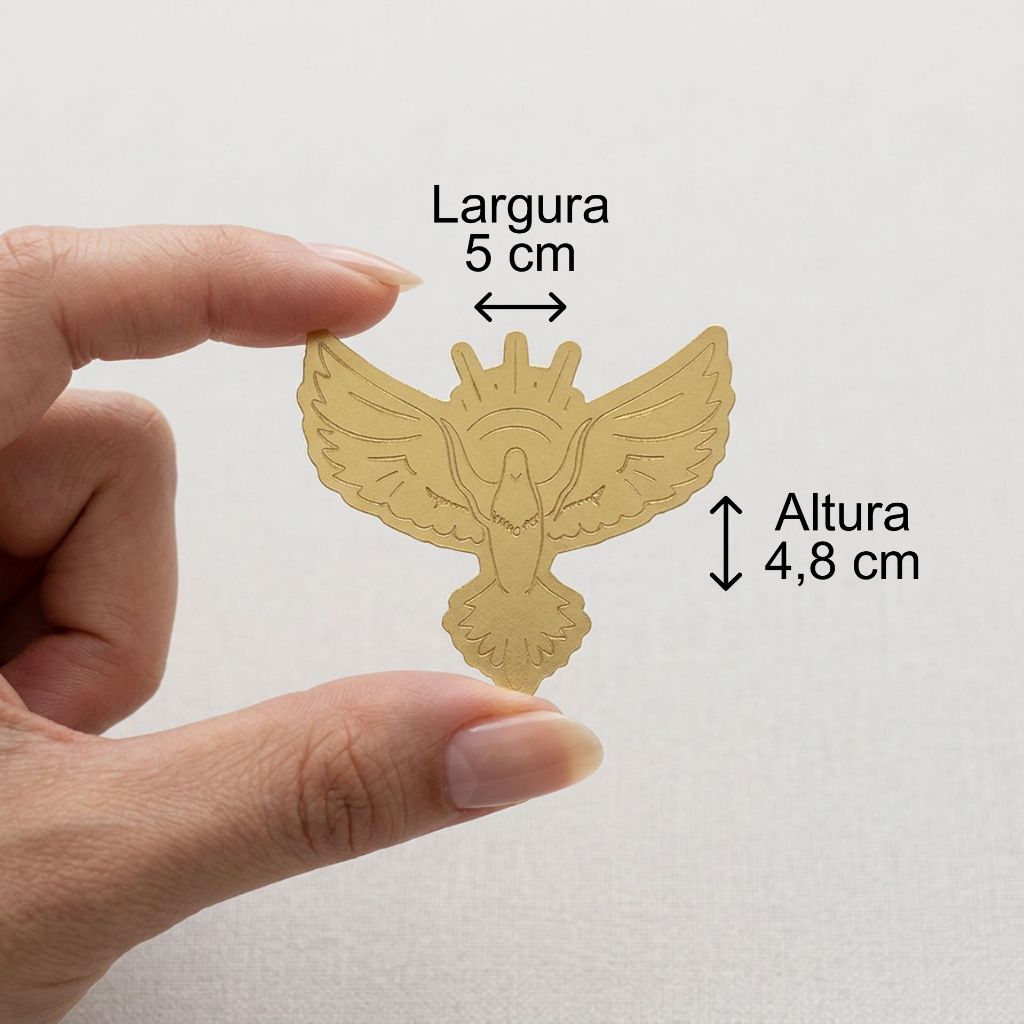 Kit de Apliques Em Papel Lamicote 180g Dourado Para Personalizados E Lembrancinhas Batizado Primeira Comunhão