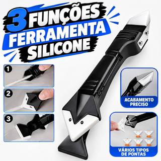 Raspador Removedor de Silicone 3 em 1 com 5 Pontas de Acabamento Para Aplicar e Raspar Rejunte Aplicação envio imediato