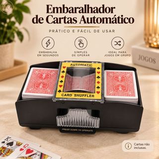 Embaralhador de Cartas Automático Facilidade e Praticidade Embaralhe Suas Cartas Automaticamente