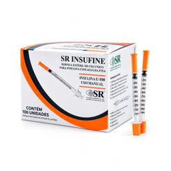 SERINGA INSULINA 01ML C/AG.6MMX025MM C/100 SR