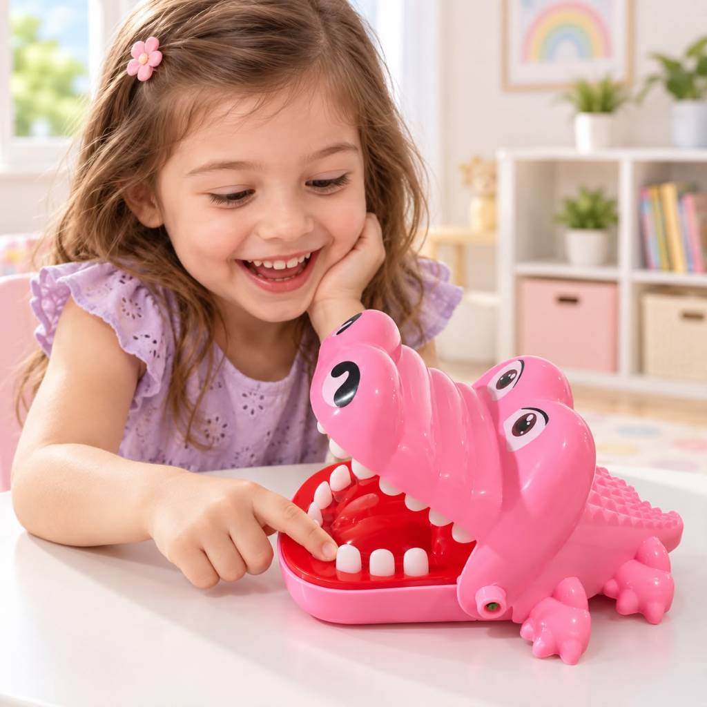 Jogo Crocodilo Morde Dedo Jacaré Dentista Brinquedo Kids Menino