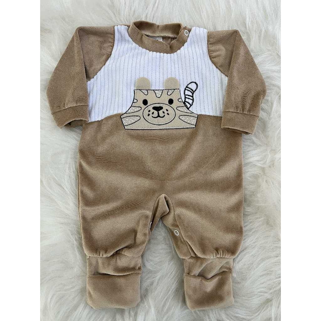 Macacão Bebê Plush Baby Bordado Infantil