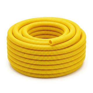 Conduíte Corrugado 3/4 Amarelo Reforçado Flexível Eletroduto Elétrico 10M 25M 50M 100M