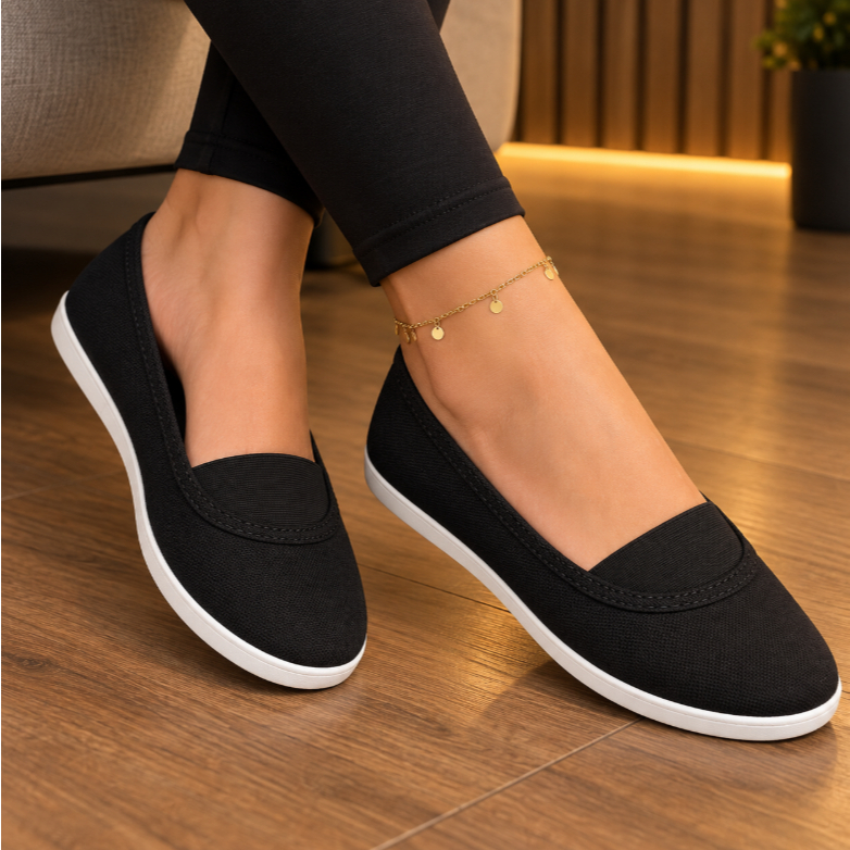 Sapatilha Feminina Casual Moderna Leve Macia Confortável Resistente Elegante Sandália Moleka