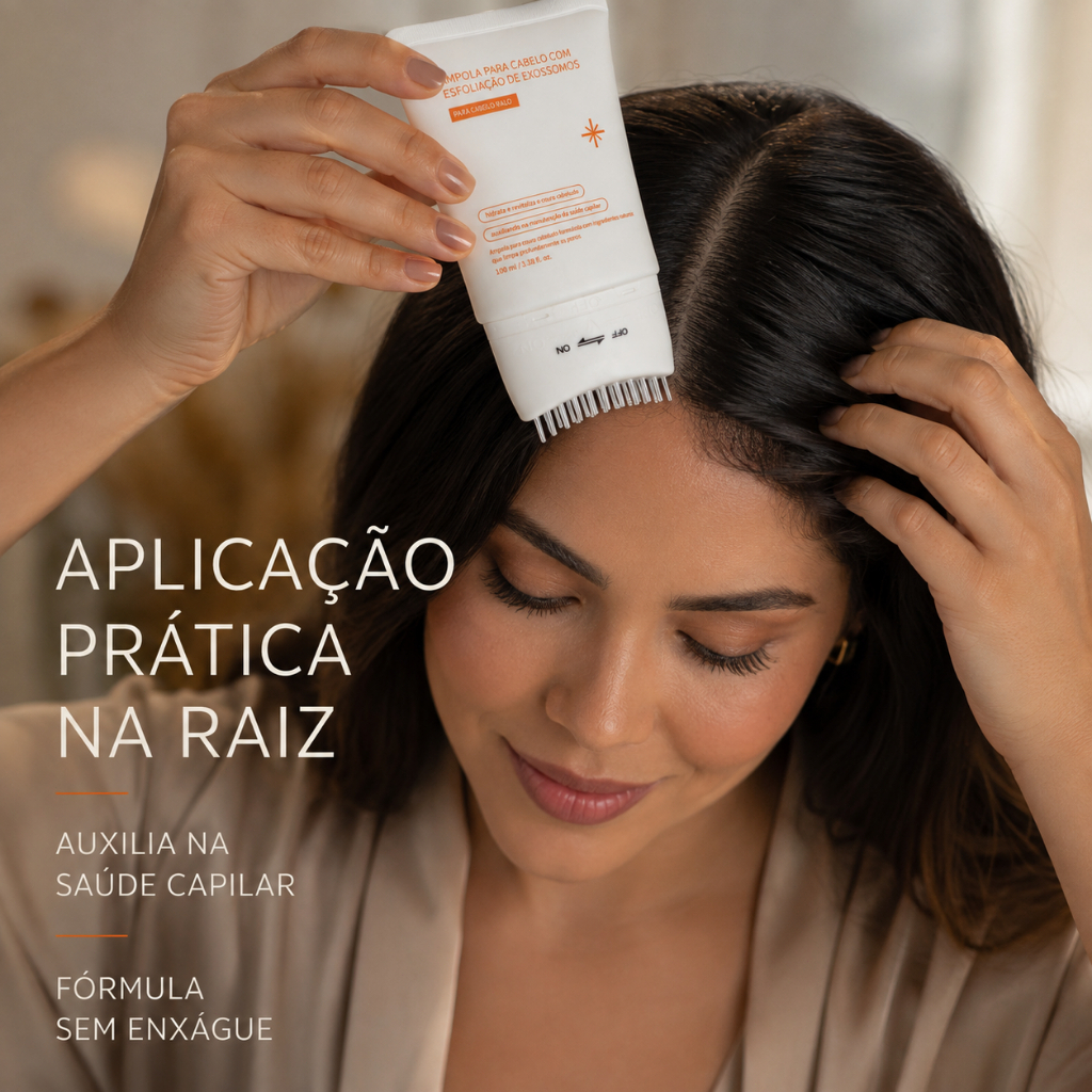 Kit com 2 Unidades Sérum para Couro Cabeludo 100ml com Escova Massageadora | Fortalece as Raízes,Ajuda a Reduzir a Queda