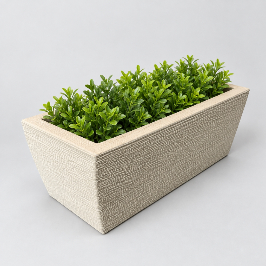 Vaso Decorativo Polietileno para Plantas Jardineira Medidas 15x18x41cm