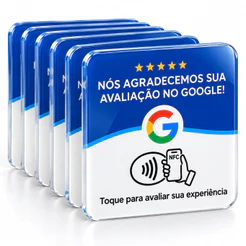 Kit Placas NFC em Acrilico por aproximação - Avaliação Google - Tecnologia NFC