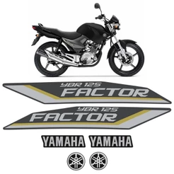 Kit Adesivos Para Moto Yamaha Factor 125 Ybr 2012 + Emblemas