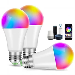 Lâmpada Inteligente Wi-Fi RGB 9W 15W E27 Smart LED Compatível com Alexa Google Assistant Tuya Smart Life AITEK