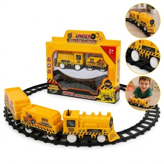 Ferrorama Infantil Trem Elétrico Com Trilhos Pista Circular Locomotiva E Vagão Under Construction A Pilha Inmetro