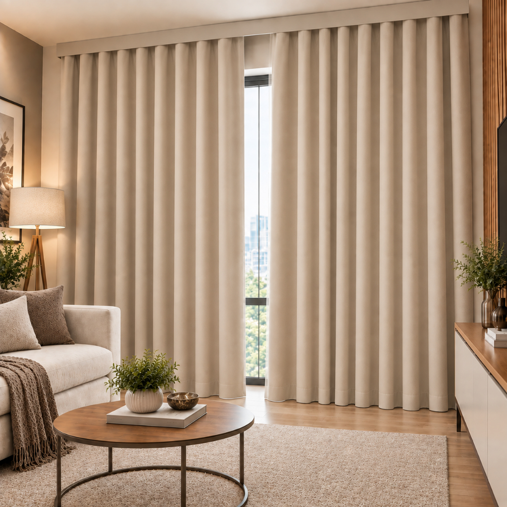 Cortina Trilho Suíço Blackout Corta Luz Sala Quarto 6,00x2,80 Blecaute Tecido Luxo