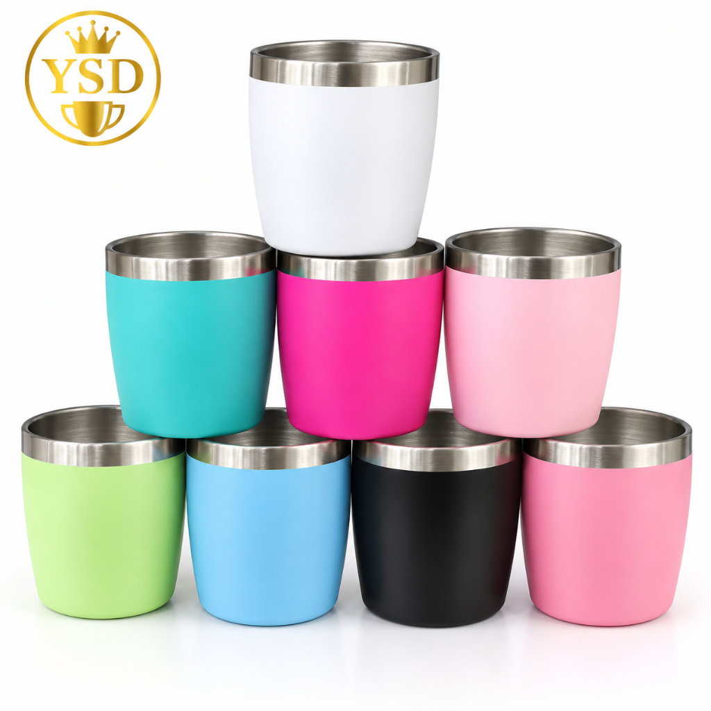 Copo Inox Colorido Multiuso Para Café Bebidas Quentes e Frias 150ml