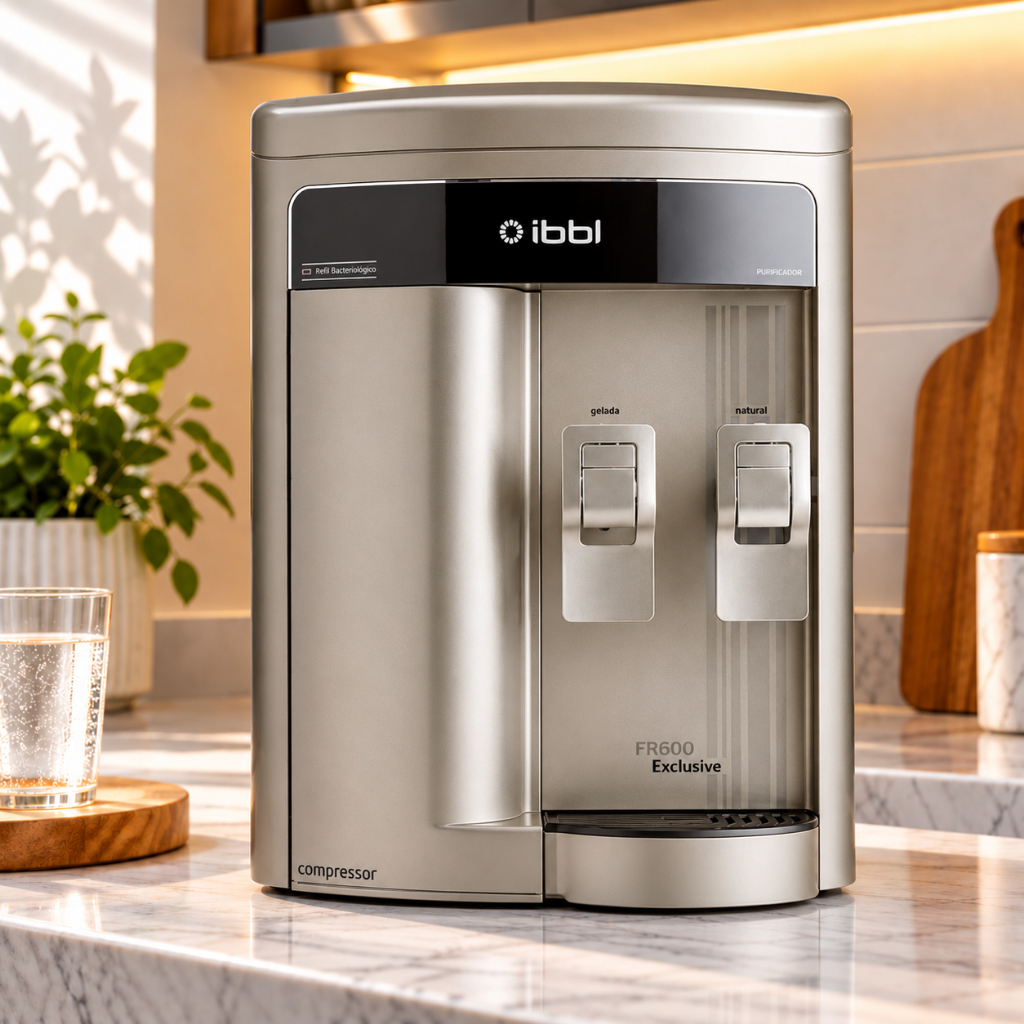 Purificador de Água IBBL FR600 Exclusive Prata Compressor 220V Água Gelada e Natural
