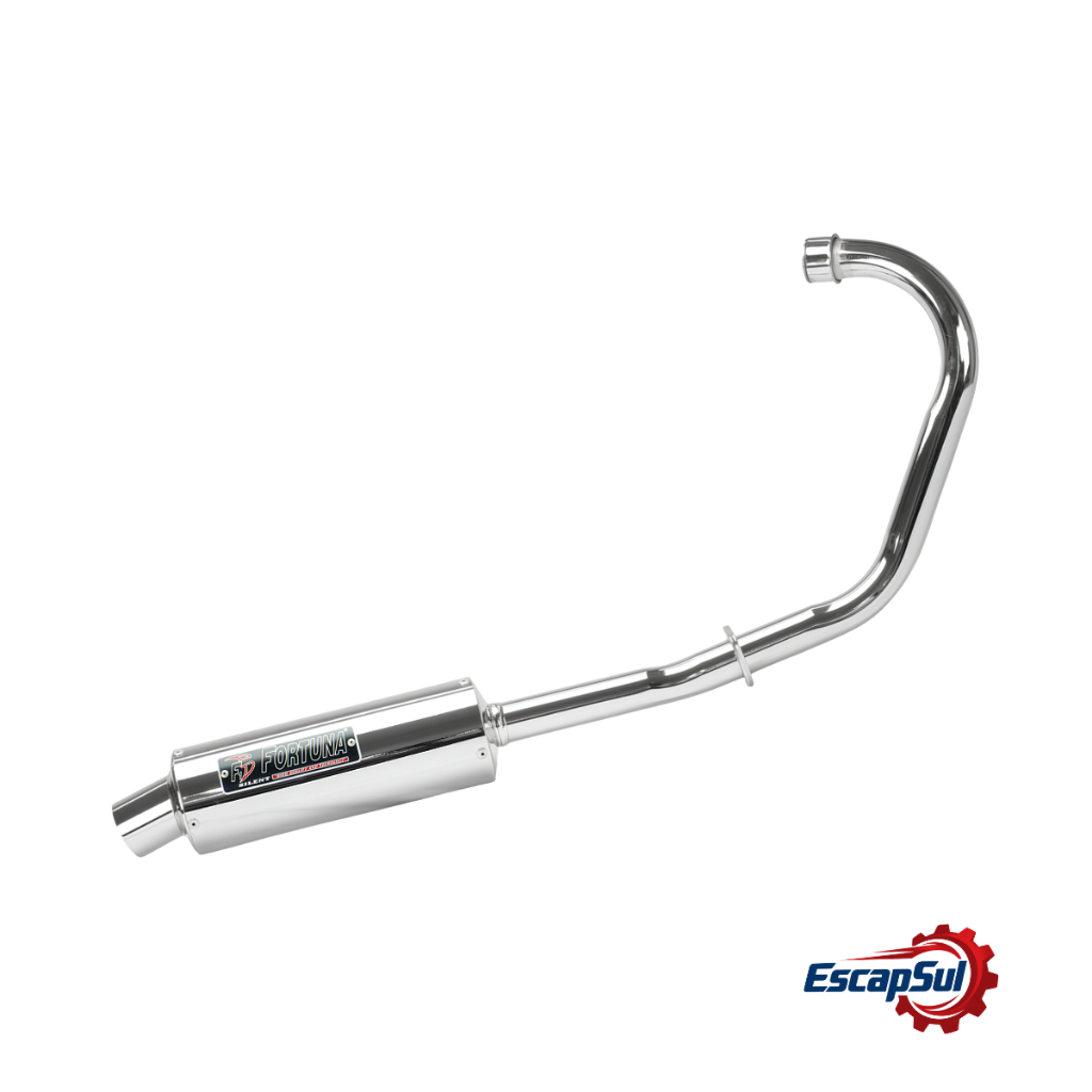Escapamento Titan 150 Ks/ Es 2009/2013 Turbo Curva Cromada